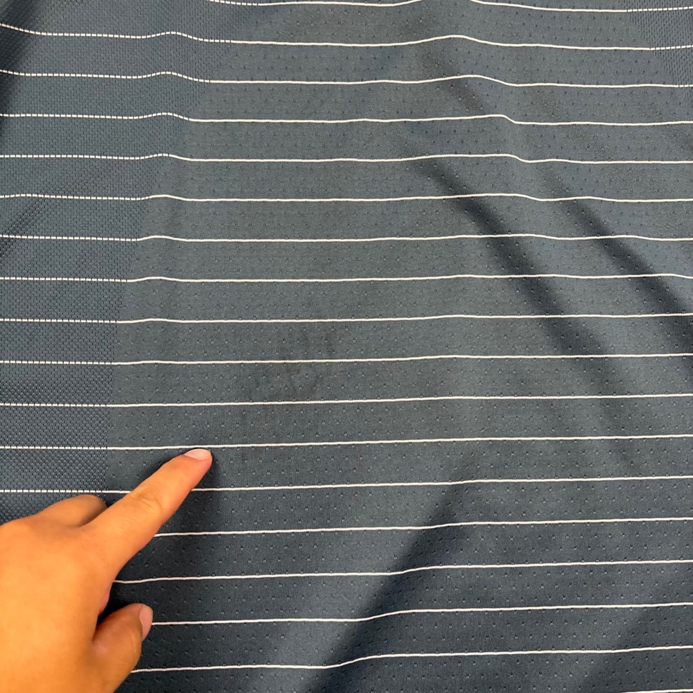 Nike Polo Shirt Mens XL Blue Green  Golf Victory Pinstripe Short Sleeve - Picture 7 of 9